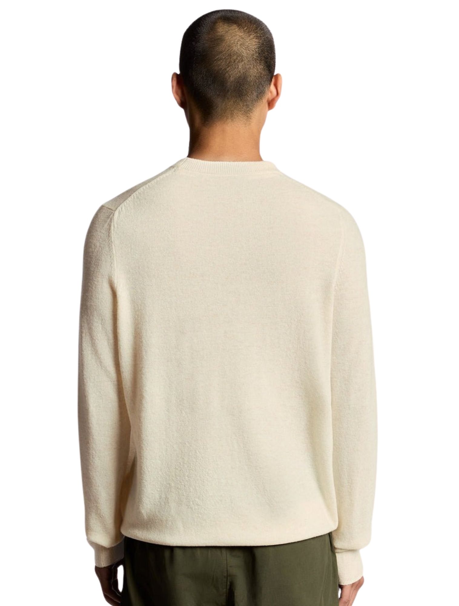 Lyle and Scott - Lamb Crew Neck Drop Cloth Marl - Heren - Truien & Sweaters - 48542_77_2