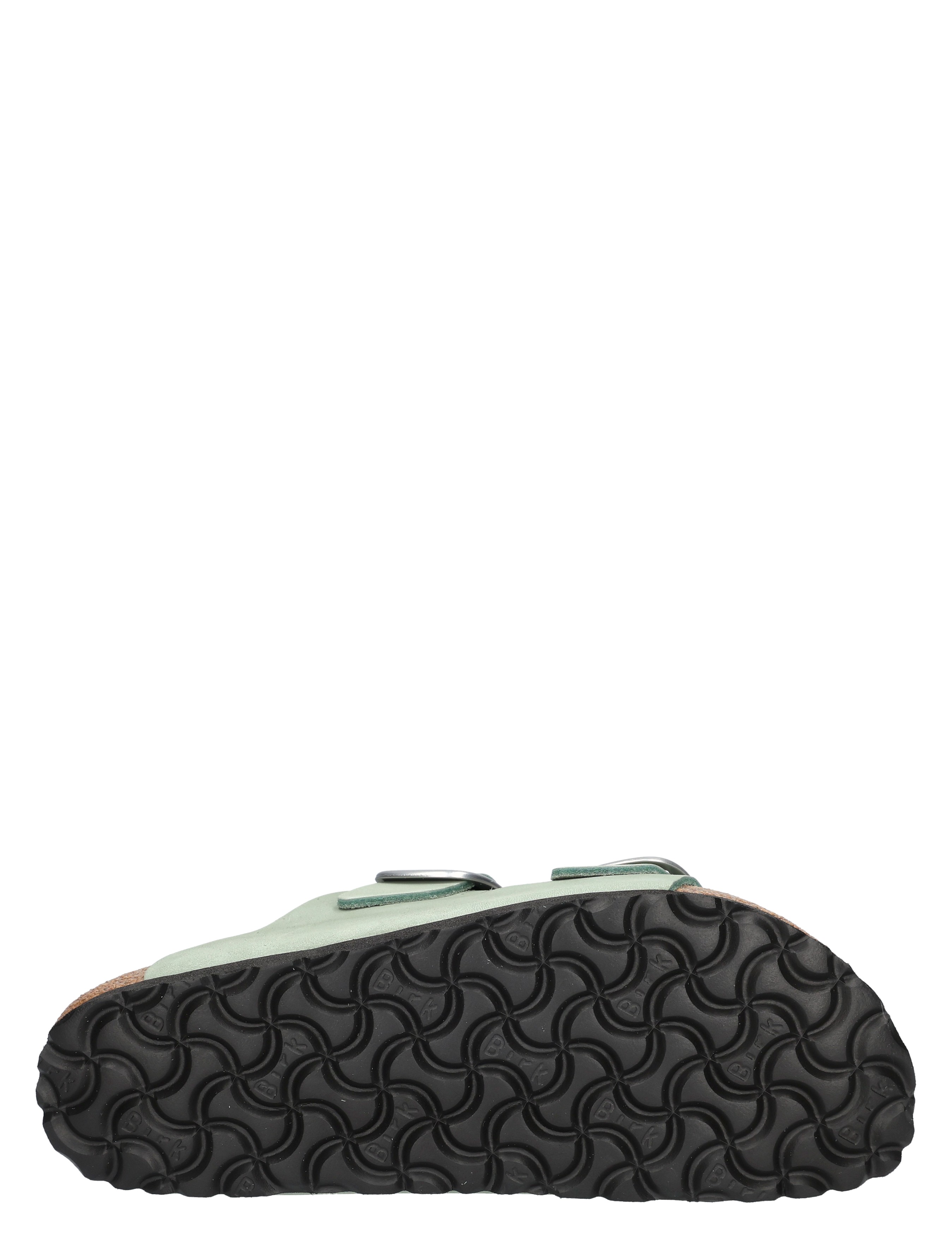 Birkenstock - Arizona Women Big Buckle Nubuck Pure Sage Narrow - Dames - Slippers - 49778_99_7