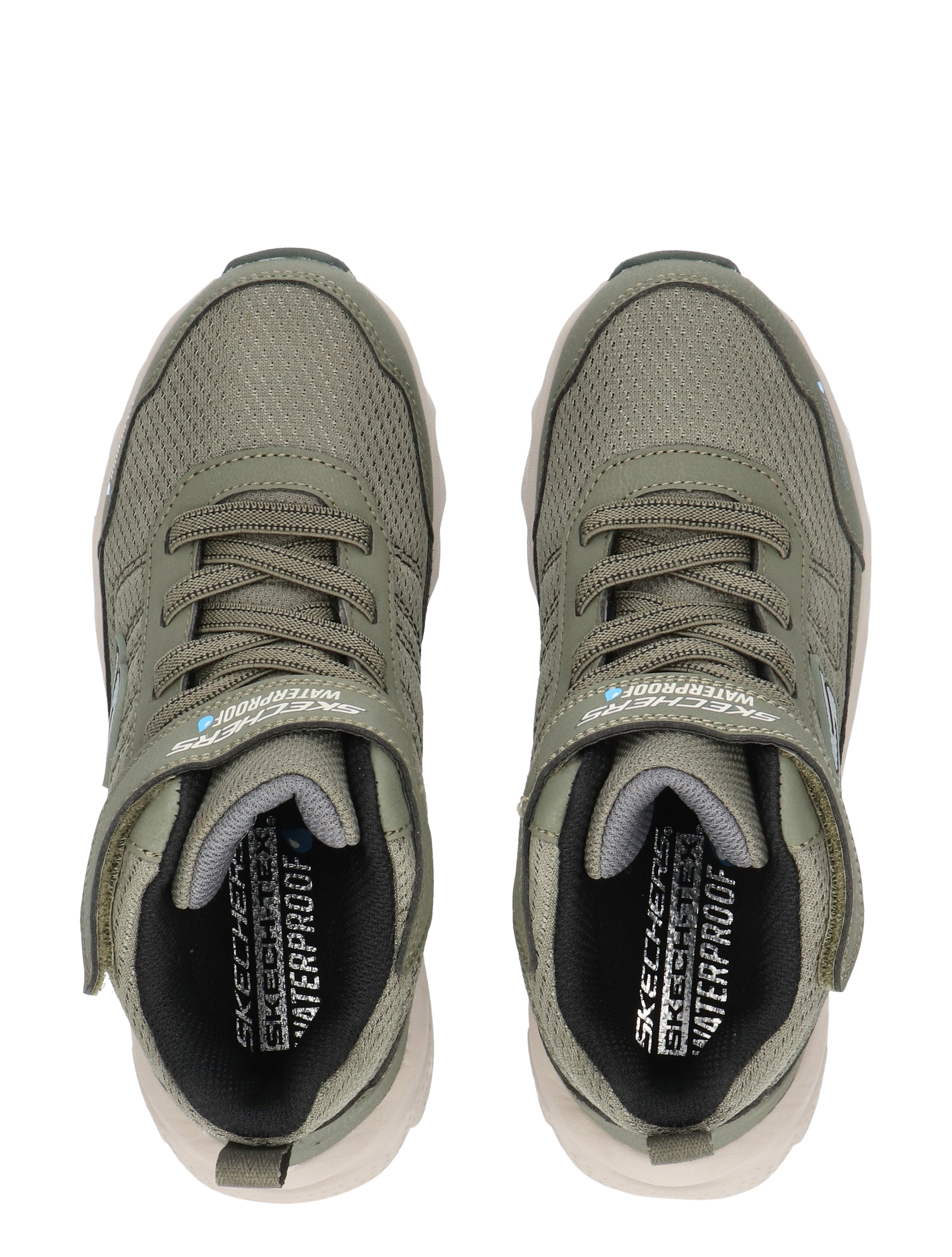 sneakers, lichtgroen, mesh, veters, antislip-zool