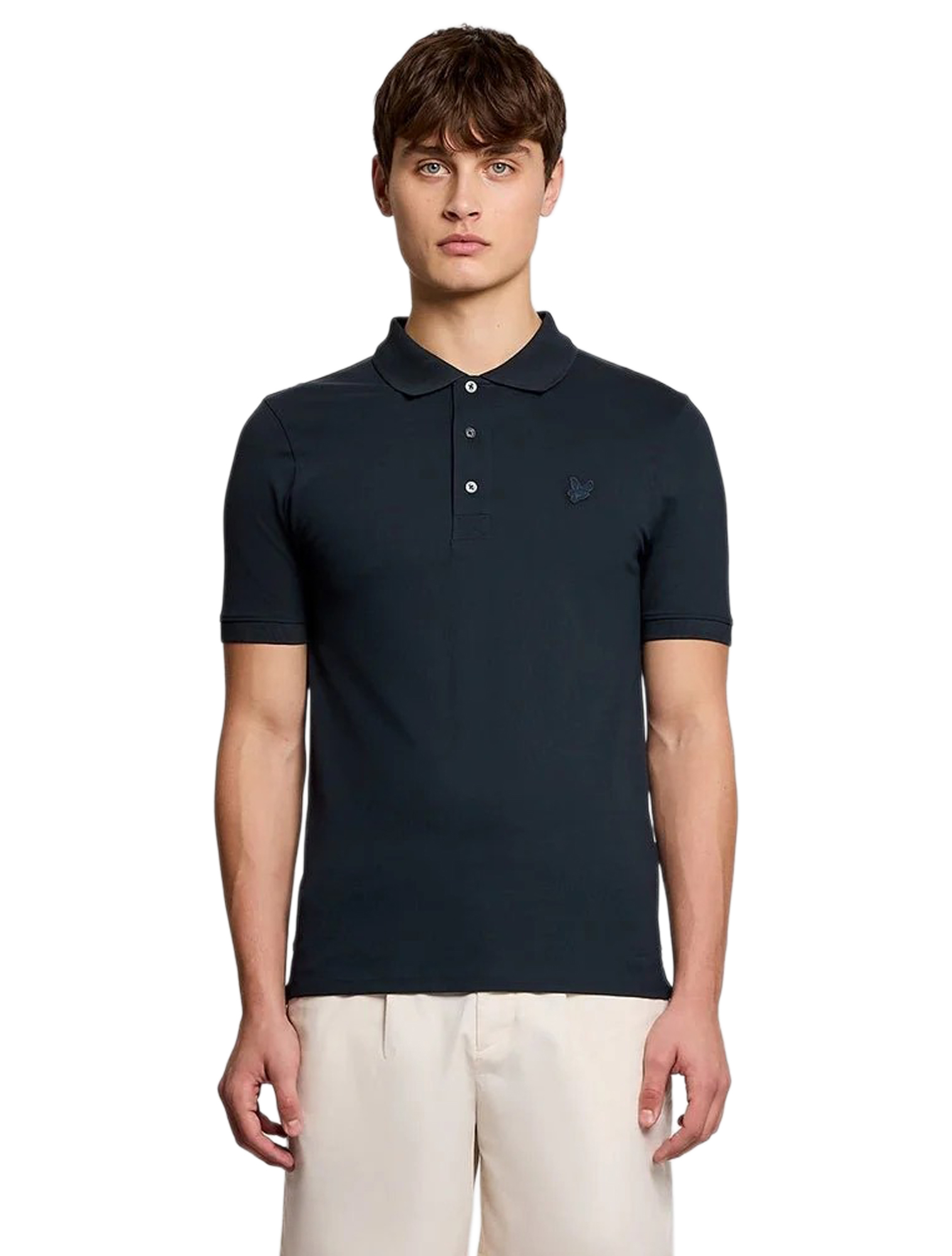 Lyle and Scott - Superfine Polo Shirt Dark Navy - Heren - T-Shirts & Polos - 49955_33_2