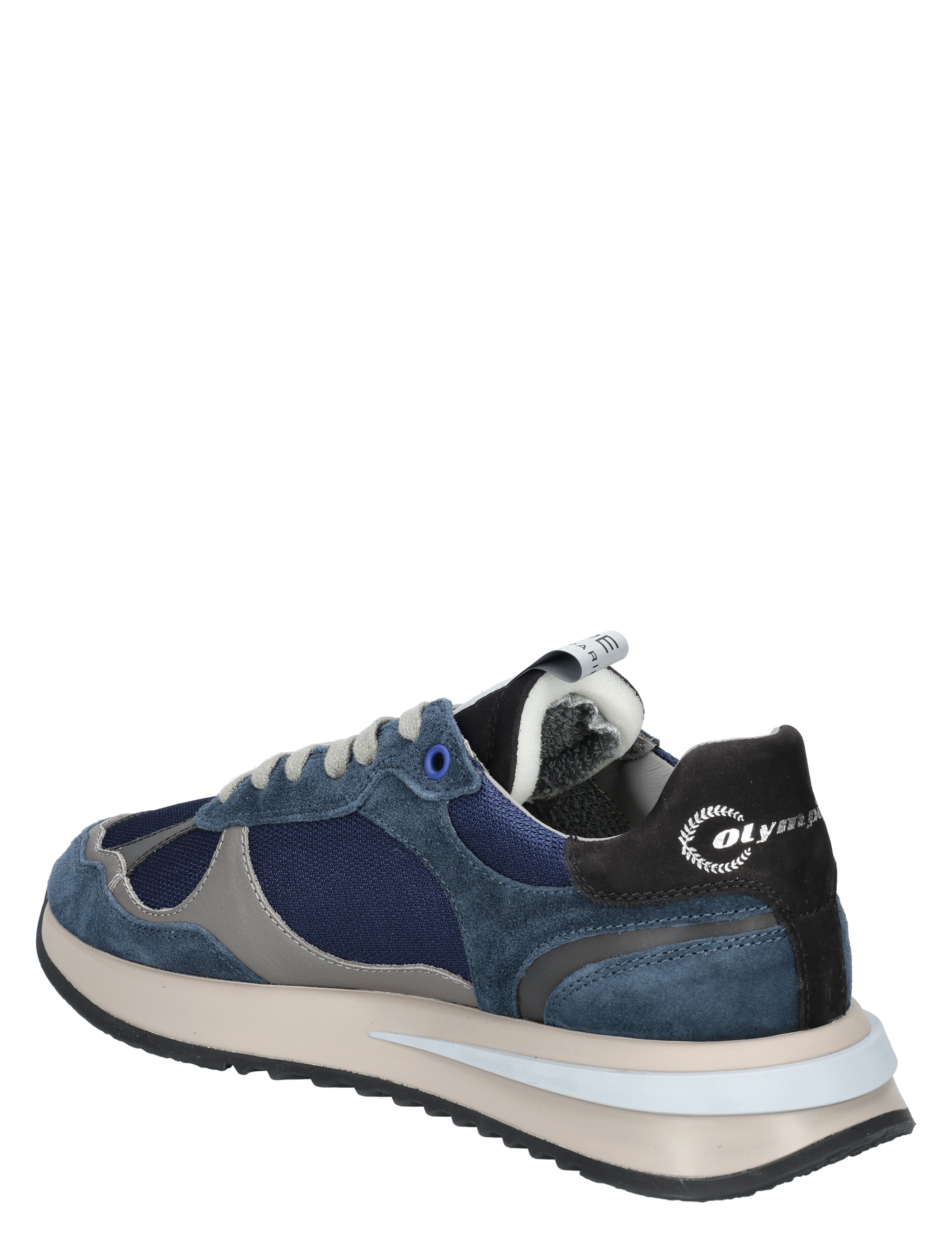 sneaker, hijssneaker, donkerblauw, suède, herenschoenen/dammerschoenen